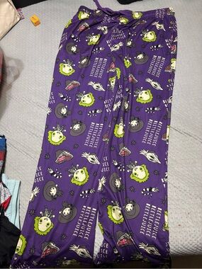 Purple Beetlejuice Graphic Pajama Pants
